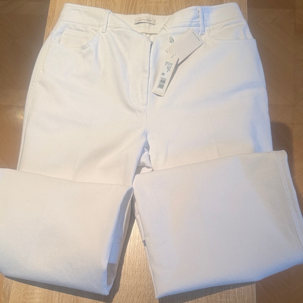 Rebecca Taylor White Flare & Wide Leg Jeans